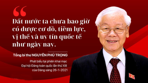 “Đất nước ta chưa bao giờ có được cơ đồ, tiềm lực, vị thế và uy tín quốc tế như ngày nay”