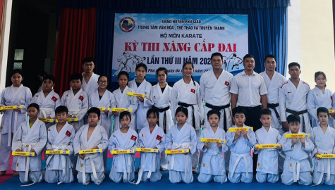 Huyện Phú Giáo: 100% võ sinh đạt yêu cầu thi thăng đai quý 3-2024