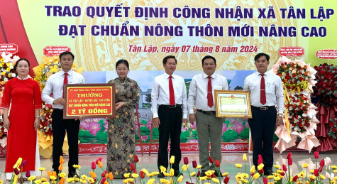 Xã Tân Lập đạt chuẩn nông thôn mới nâng cao