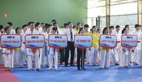 300 vận động viên tham gia Giải vô địch Karate tỉnh Bình Dương 2024