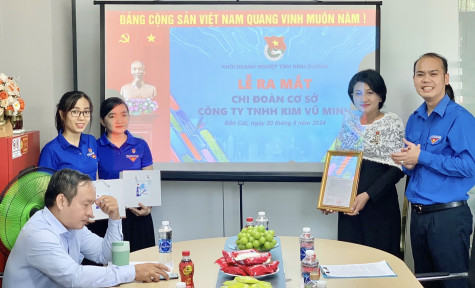 Ra mắt Chi đoàn cơ sở Công ty TNHH Kim Vũ Minh