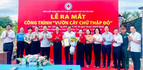 Hội Chữ thập đỏ TP.Thủ Dầu Một: Khánh thành “Vườn cây chữ thập đỏ”