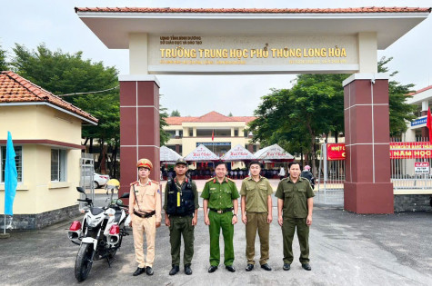 Công an huyện Dầu Tiếng: Ra quân bảo đảm an toàn cho học sinh trong ngày khai giảng