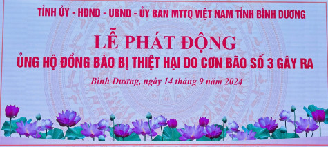 Bình Dương phát động ủng hộ đồng bào bị thiệt hại do cơn bão số 3 gây ra