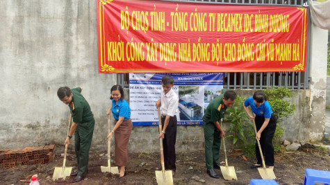 Bộ Chỉ huy Quân sự tỉnh Bình Dương: Khởi công xây tặng “Nhà đồng đội”