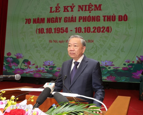 Diễn văn của Tổng Bí thư, Chủ tịch nước tại Lễ kỷ niệm 70 năm Giải phóng Thủ đô