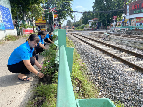 Làm đẹp đường phố bằng “Đường tàu - Đường hoa”