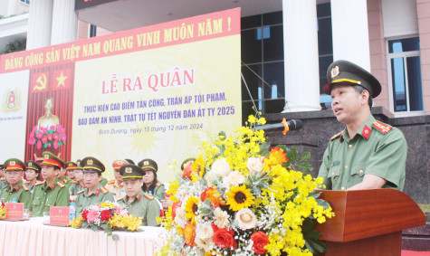 Công an tỉnh ra quân đảm bảo an ninh, trật tự dịp Tết Nguyên đán Ất Tỵ 2025