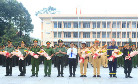 Công an tỉnh: Ra quân thực hiện cao điểm bảo đảm an ninh trật tự