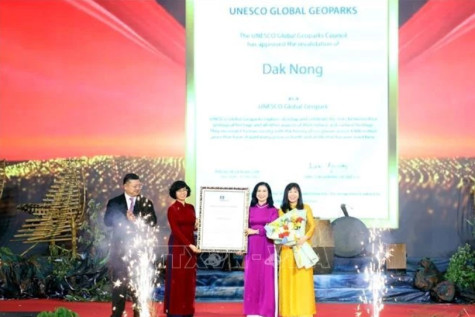 Dak Nong receives UNESCO global geopark title for second time