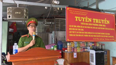 Tuyên truyền phòng, chống tội phạm, diễn tập phương án chữa cháy trong khu dân cư