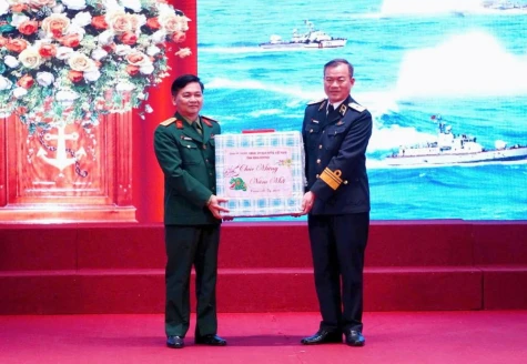 Provincial delegation extends Tet greetings to officers and soldiers of Naval Region 3