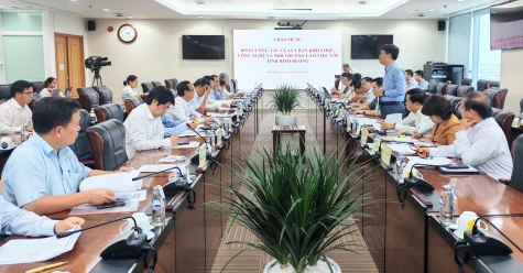 Lãnh đạo tỉnh tiếp Đoàn công tác của Ủy Ban Khoa học công nghệ và môi trường Quốc hội