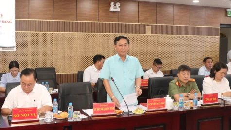 Provincial delegation work with Standing Committee of Ben Cat City Party Committee and Bau Bang District Party Committee