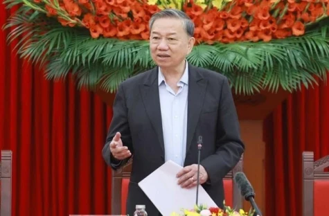 苏林总书记主持越共第十四大文件小组会议