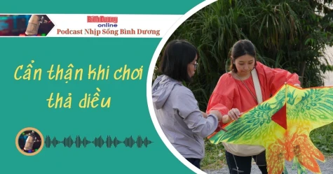 NHỊP SỐNG BÌNH DƯƠNG: Cẩn thận khi chơi thả diều