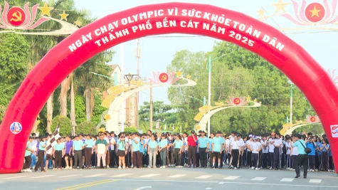 TP.Bến Cát phát động ngày Chạy Olympic vì sức khỏe toàn dân