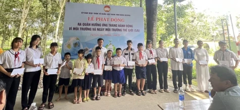 Bau Bang district responds to Environmental Action Month and Environment Day