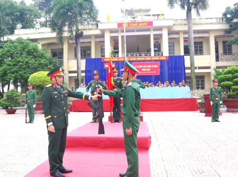 Ngày 4-6, tại Trung đoàn 6, Bộ Chỉ huy Quân sự tỉnh tổ chức Lễ tuyên thệ chiến sĩ mới năm 2025.