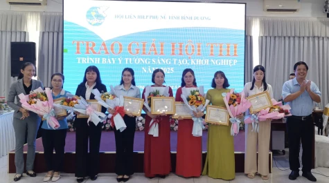 Hội LHPN tỉnh:
Hội thi trình bày ý tưởng sáng tạo, khởi nghiệp năm 2025