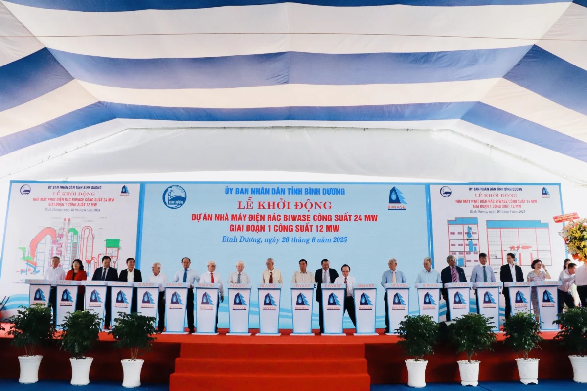 BIWASE khởi động nhà máy điện rác công suất 24MW