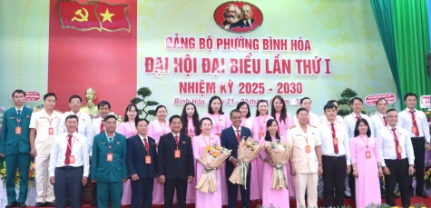 Sáng 22-8, Đảng bộ phường Bình Hòa tổ chức Đại hội đại biểu lần thứ I, nhiệm kỳ 2025-2030.